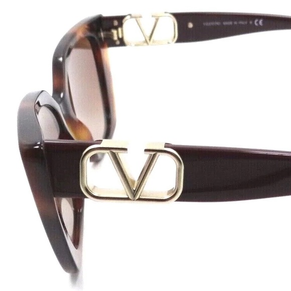 VALENTINO HAVANA/BORDEAUX CAT EYE ACETATE UNISEX SUNGLASSES VA 4073 - Picture 6 of 6
